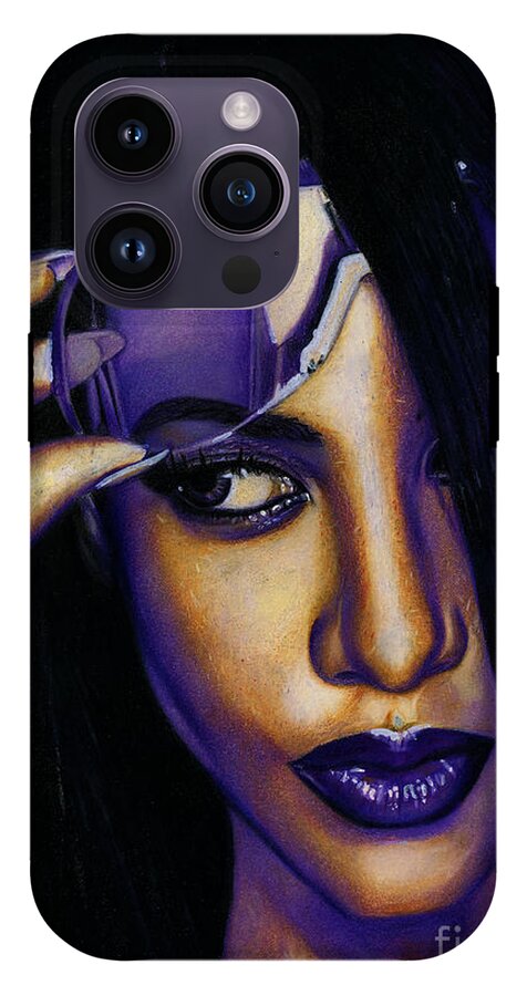 Aaliyah In Shades of Purple - Phone Case