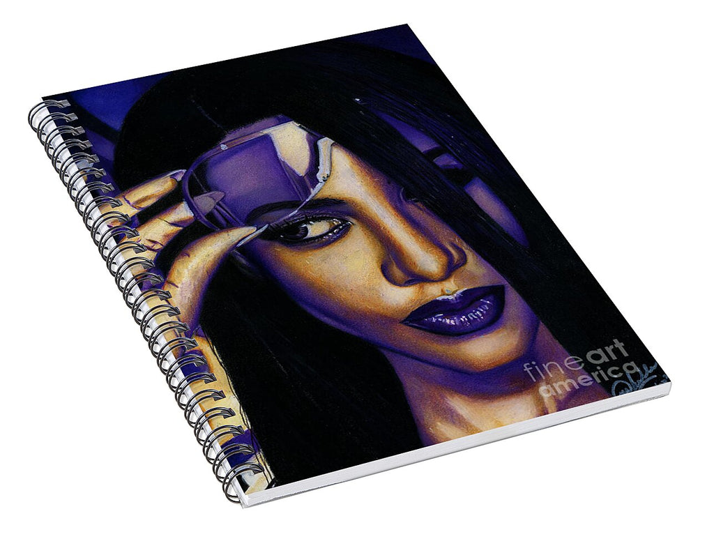 Aaliyah In Shades of Purple - Spiral Notebook