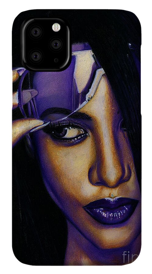 Aaliyah In Shades of Purple - Phone Case
