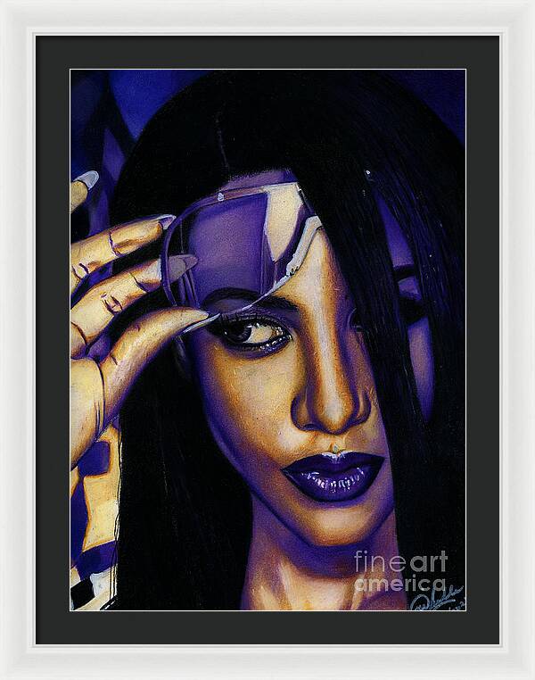 Aaliyah In Shades of Purple - Framed Print