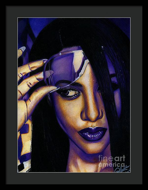 Aaliyah In Shades of Purple - Framed Print