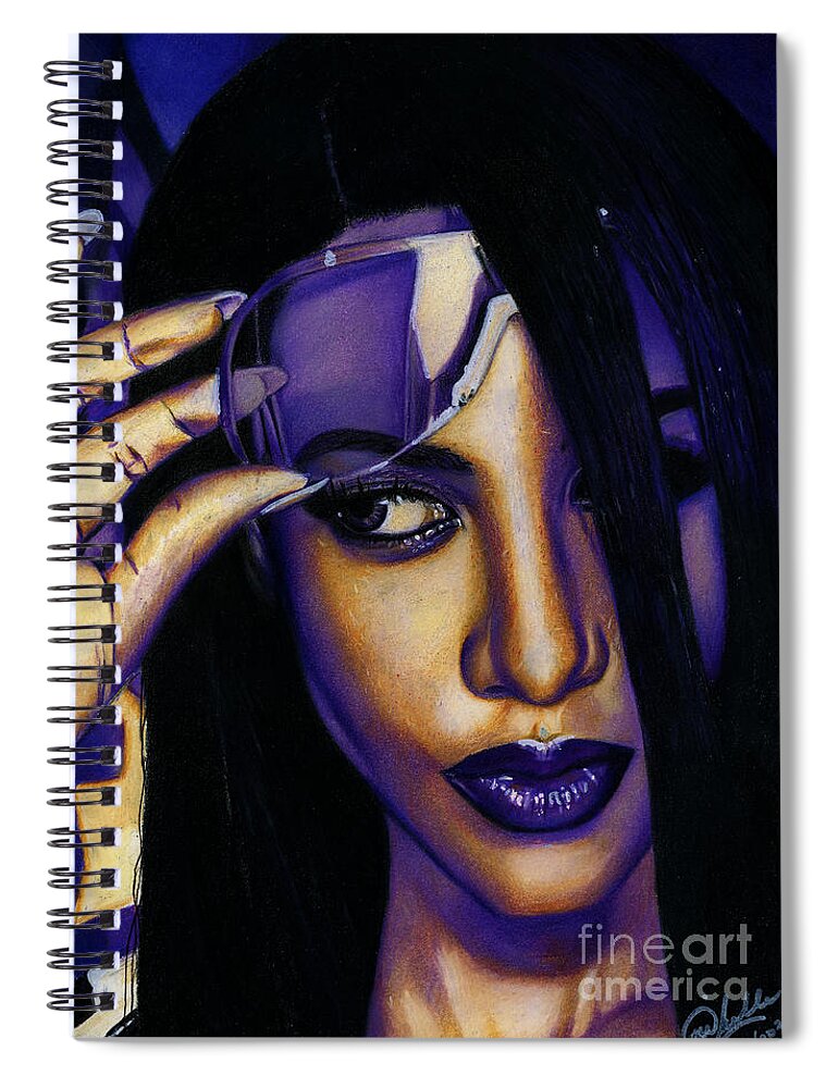 Aaliyah In Shades of Purple - Spiral Notebook