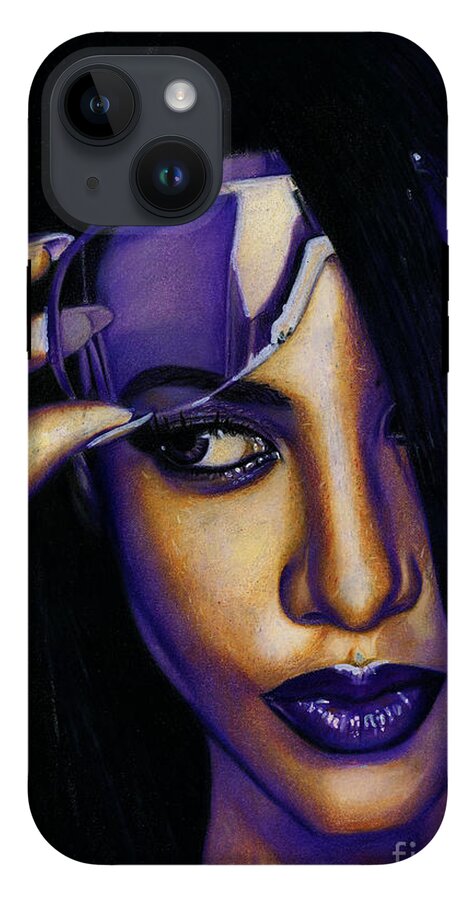 Aaliyah In Shades of Purple - Phone Case