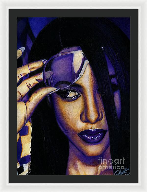 Aaliyah In Shades of Purple - Framed Print