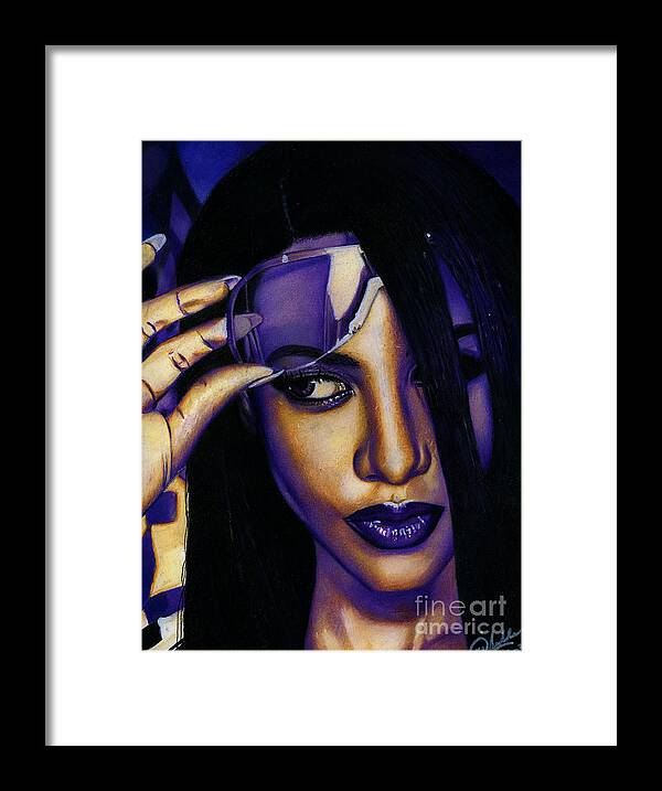 Aaliyah In Shades of Purple - Framed Print