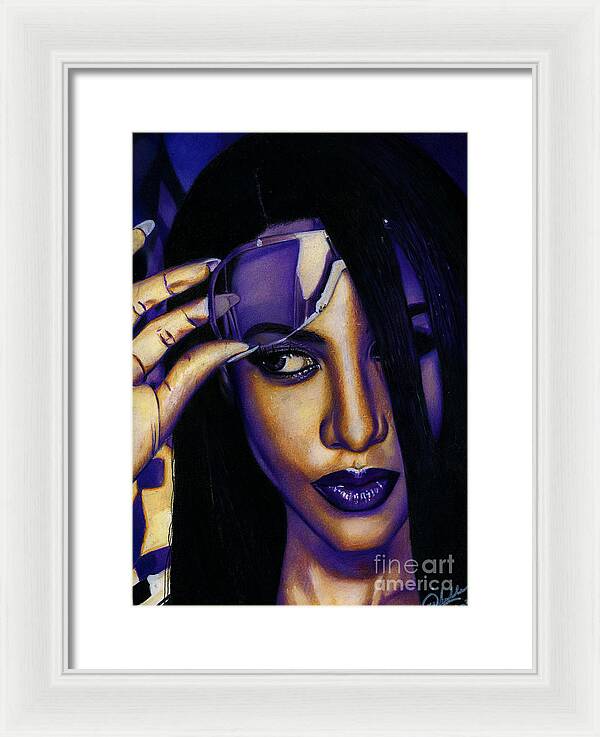 Aaliyah In Shades of Purple - Framed Print