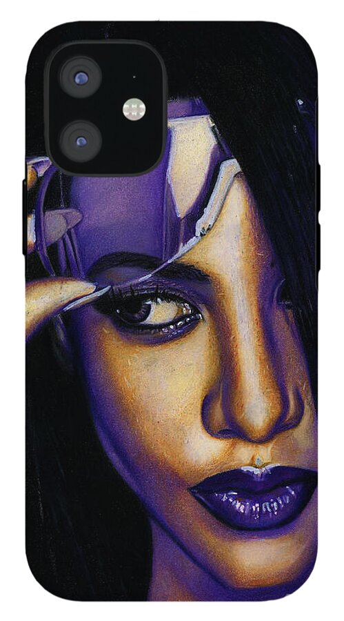 Aaliyah In Shades of Purple - Phone Case