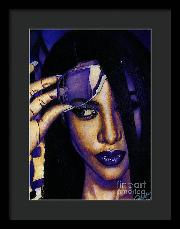 Aaliyah In Shades of Purple - Framed Print