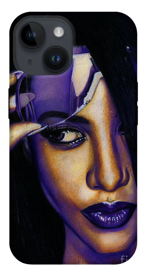 Aaliyah In Shades of Purple - Phone Case
