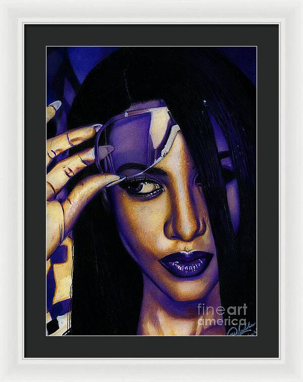 Aaliyah In Shades of Purple - Framed Print