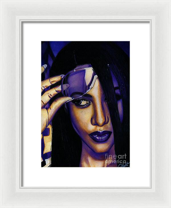 Aaliyah In Shades of Purple - Framed Print