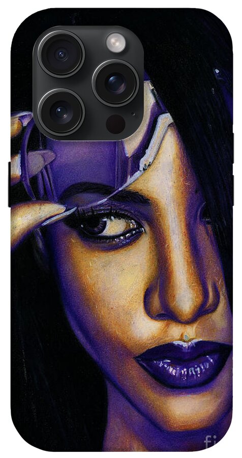 Aaliyah In Shades of Purple - Phone Case