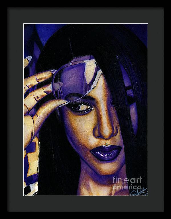 Aaliyah In Shades of Purple - Framed Print