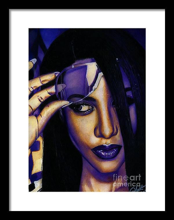 Aaliyah In Shades of Purple - Framed Print