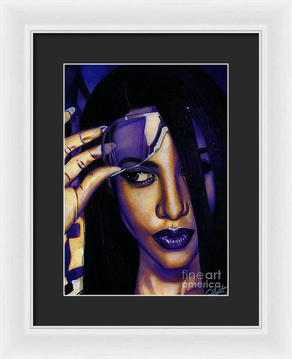 Aaliyah In Shades of Purple - Framed Print