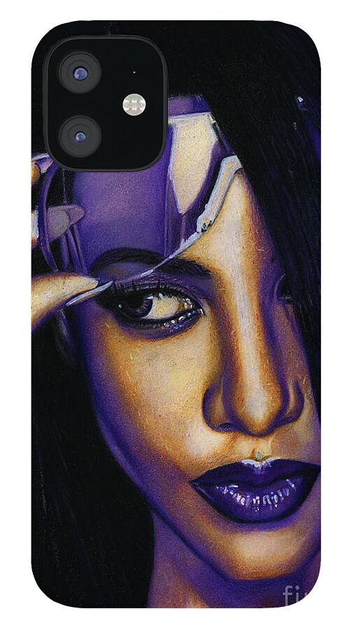 Aaliyah In Shades of Purple - Phone Case