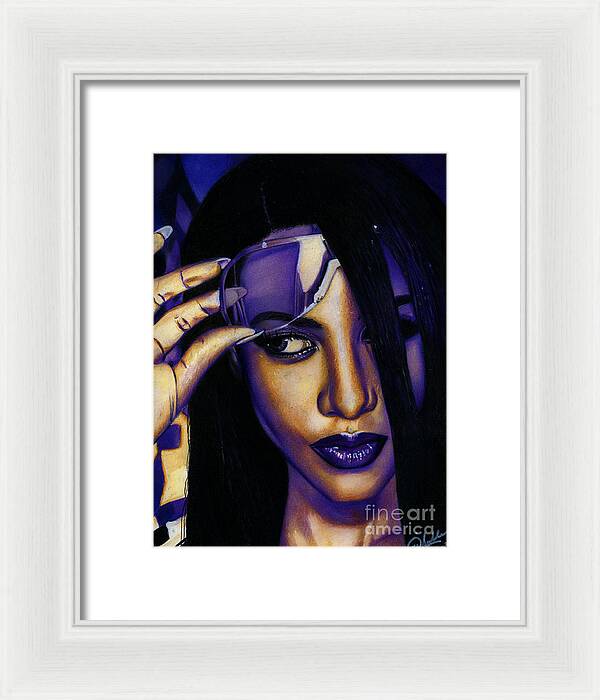 Aaliyah In Shades of Purple - Framed Print