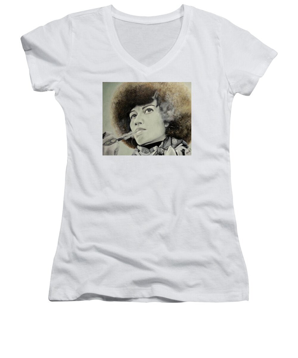 Angela Davis - Women's V-Neck