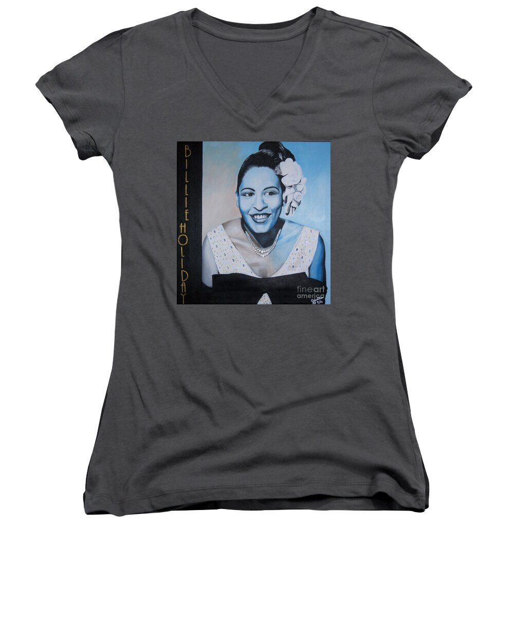 Billie Holiday - Women's V-Neck