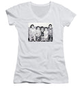 Children Sitting on Sofa - Women's V-Neck