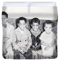 Children Sitting on Sofa - Duvet Cover