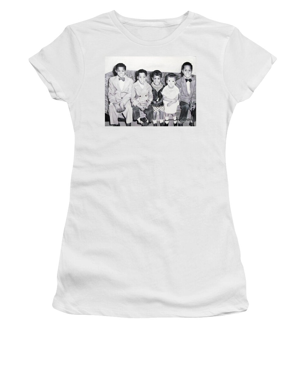 Children Sitting on Sofa - Women's T-Shirt