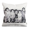 Children Sitting on Sofa - Throw Pillow