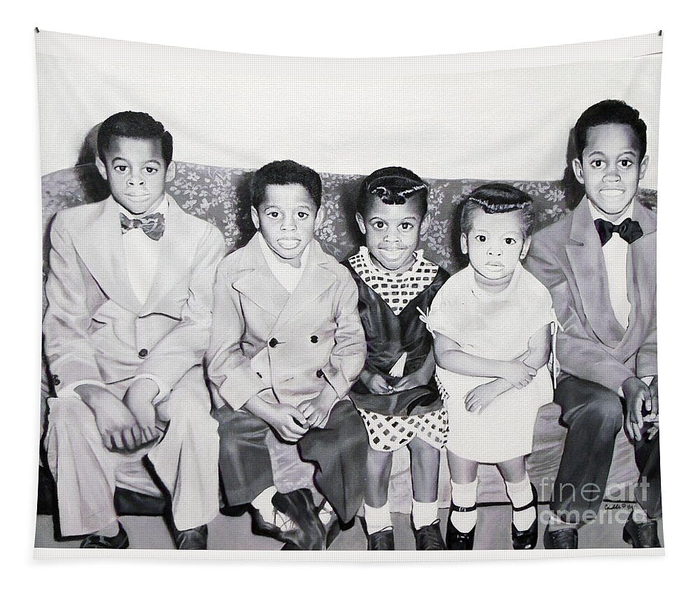 Children Sitting on Sofa - Tapestry