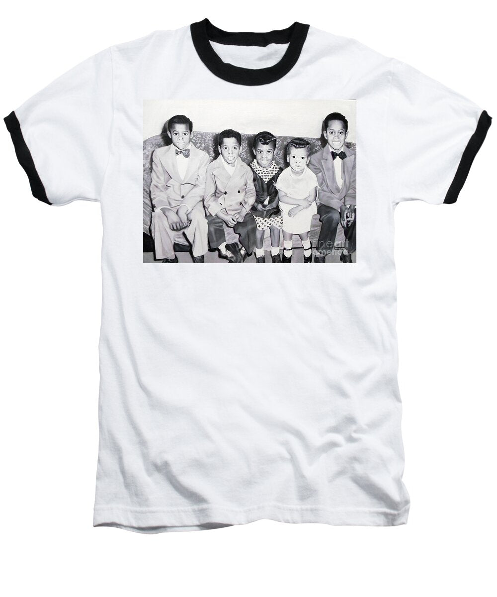 Children Sitting on Sofa - Baseball T-Shirt