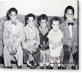 Children Sitting on Sofa - Acrylic Print