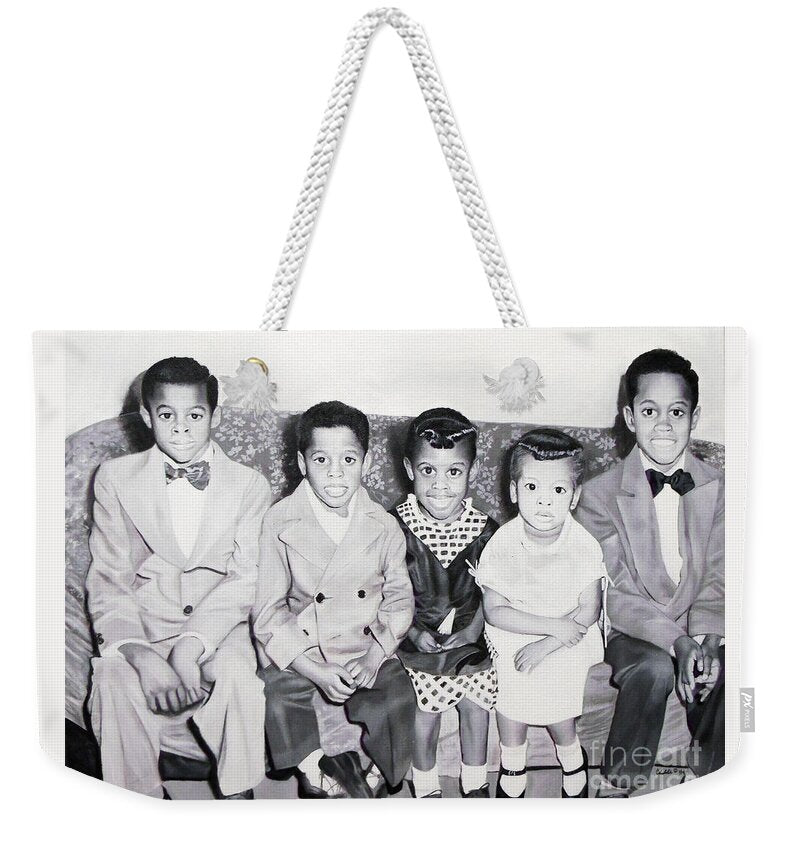 Children Sitting on Sofa - Weekender Tote Bag