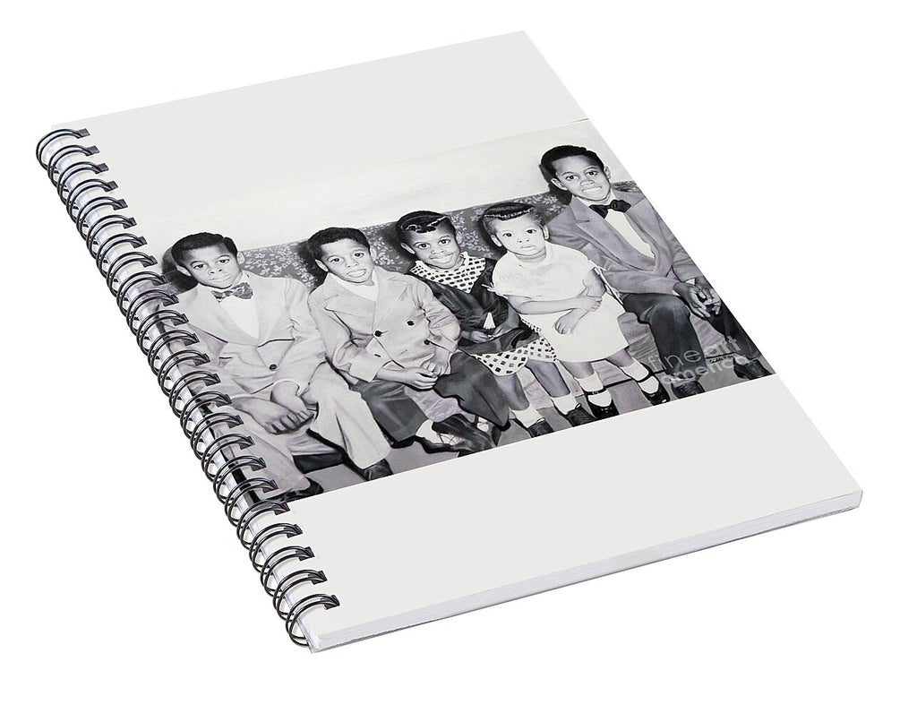 Children Sitting on Sofa - Spiral Notebook