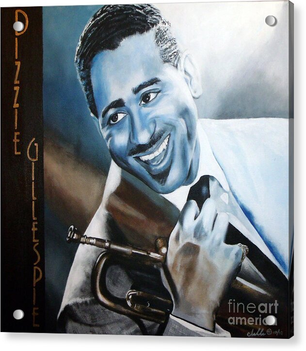 Dizzie Gillespie "Jazz 'n' Blue Series" - Acrylic Print