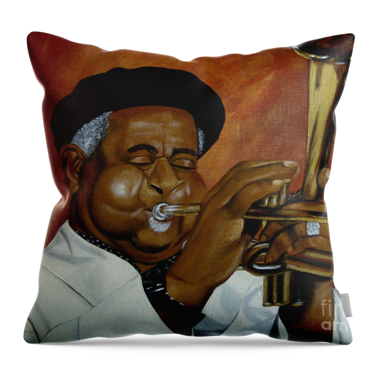Dizzie Gillespie in Color - Throw Pillow