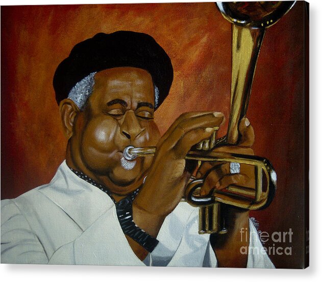 Dizzie Gillespie in Color - Acrylic Print