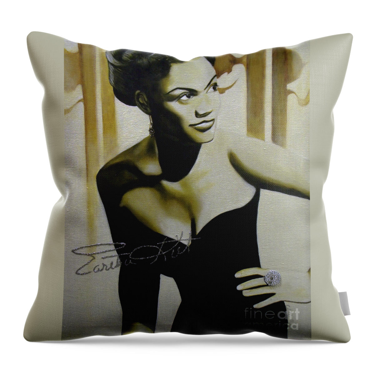 Eartha Kitt - Throw Pillow