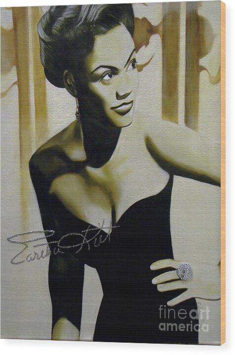 Eartha Kitt - Wood Print
