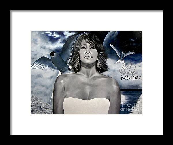 In Memory of...Whitney Houston - Framed Print