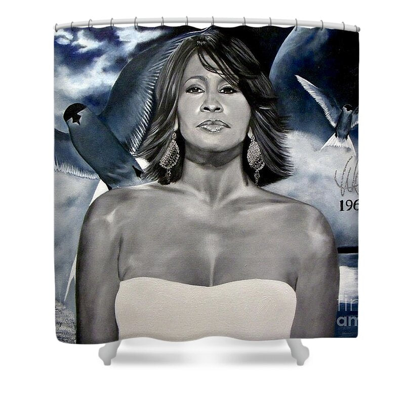 In Memory of...Whitney Houston - Shower Curtain