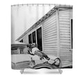 Little Girl Enjoying the Sun - Shower Curtain