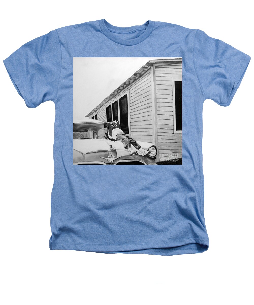 Little Girl Enjoying the Sun - Heathers T-Shirt