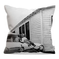 Little Girl Enjoying the Sun - Throw Pillow