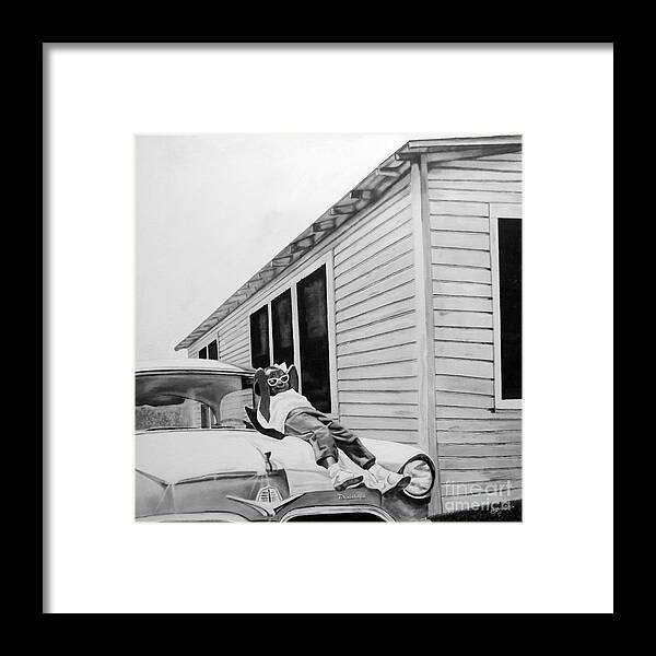 Little Girl Enjoying the Sun - Framed Print