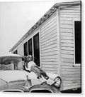 Little Girl Enjoying the Sun - Acrylic Print