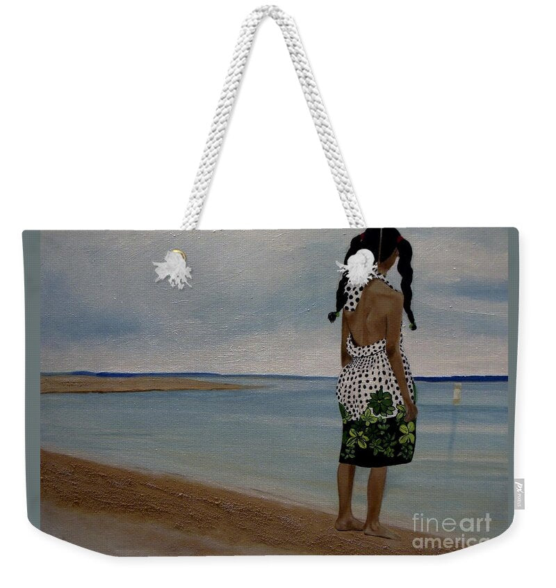 Little Girl on the Beach - Weekender Tote Bag