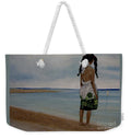 Little Girl on the Beach - Weekender Tote Bag