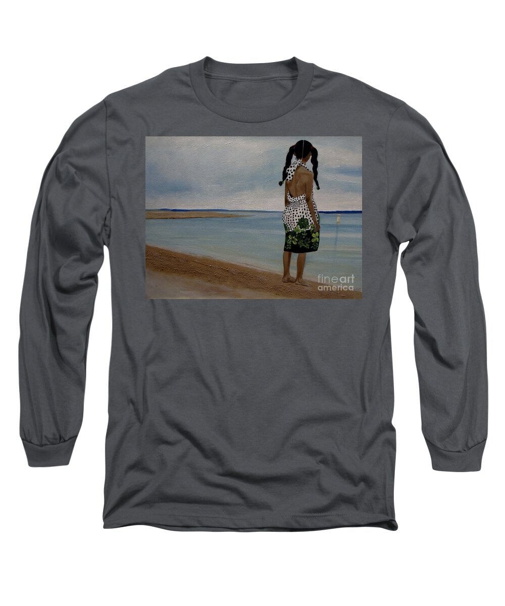 Little Girl on the Beach - Long Sleeve T-Shirt