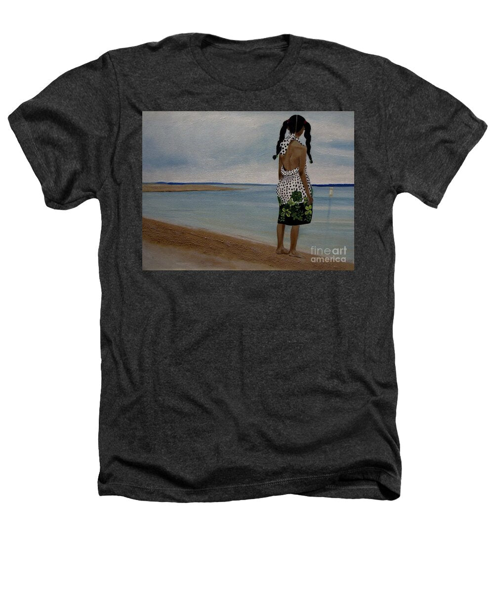 Little Girl on the Beach - Heathers T-Shirt