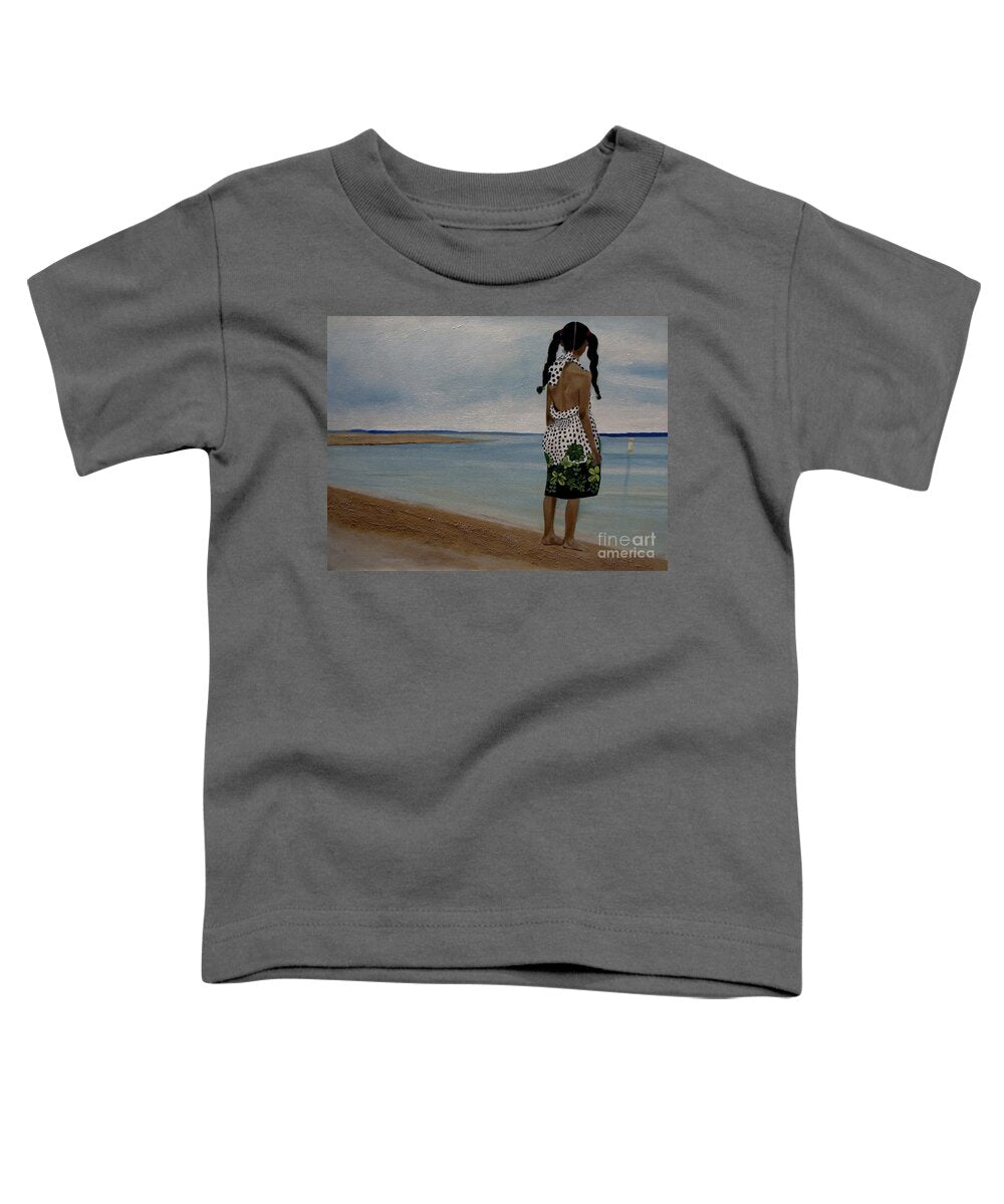 Little Girl on the Beach - Toddler T-Shirt