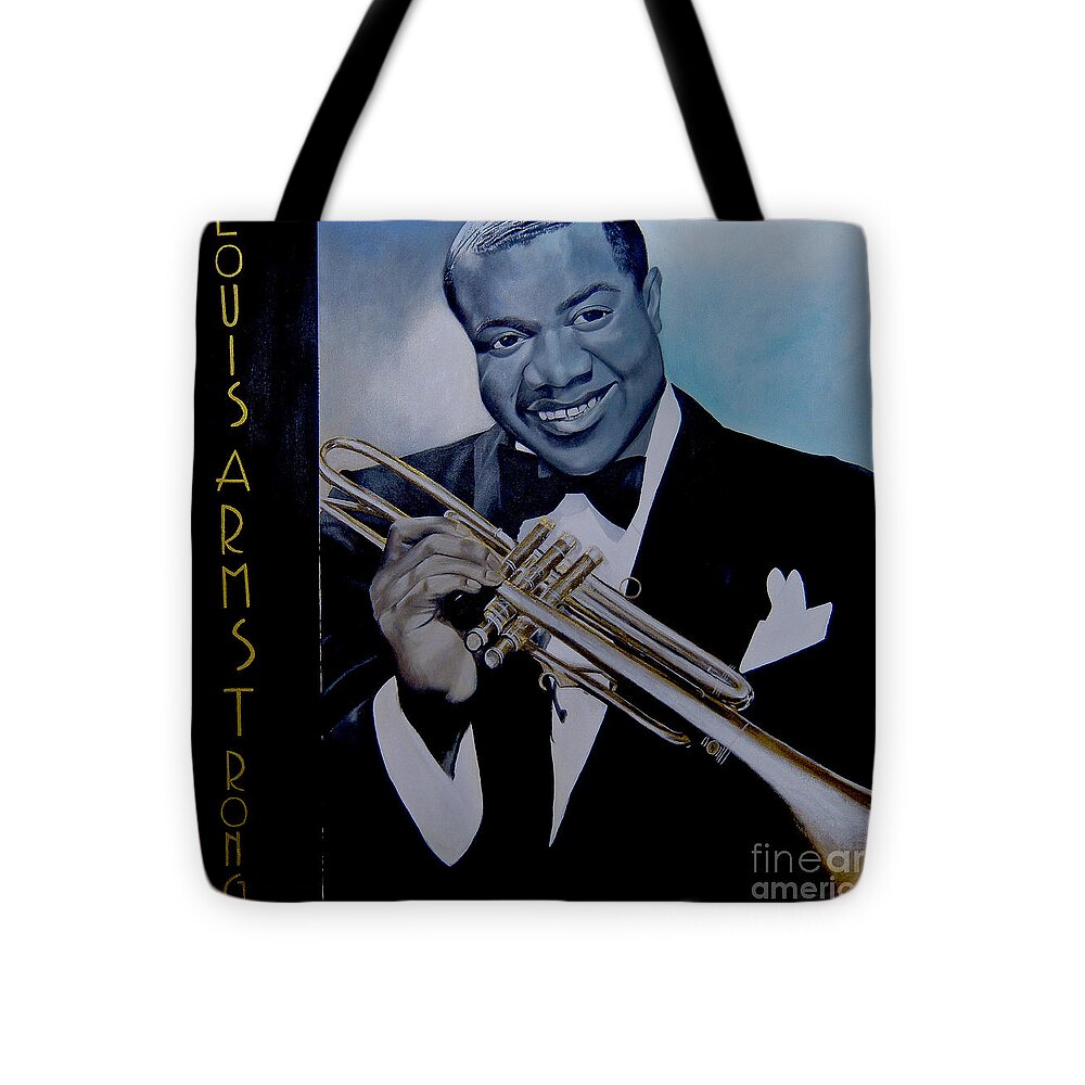 Louis Armstrong Medium Book Bag with Black Shoulder Handles
